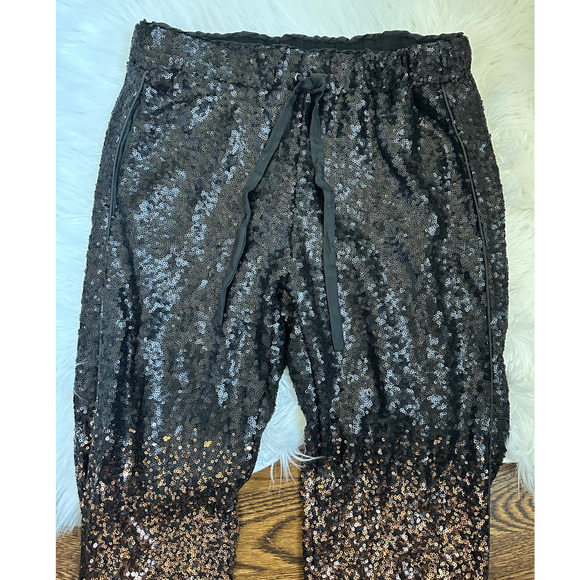 Johnny Was Sequin Black and Gold Jett Jogger Pants XS NEW NWT! - Picture 8 of 8